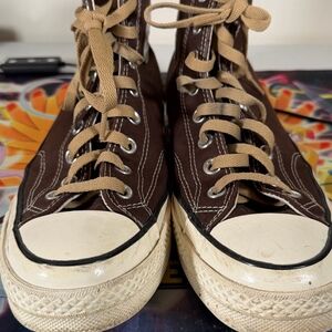 Converse Chuck 70 High Top Brown Canvas Men’s 8.5 Women 10.5 Shoes
